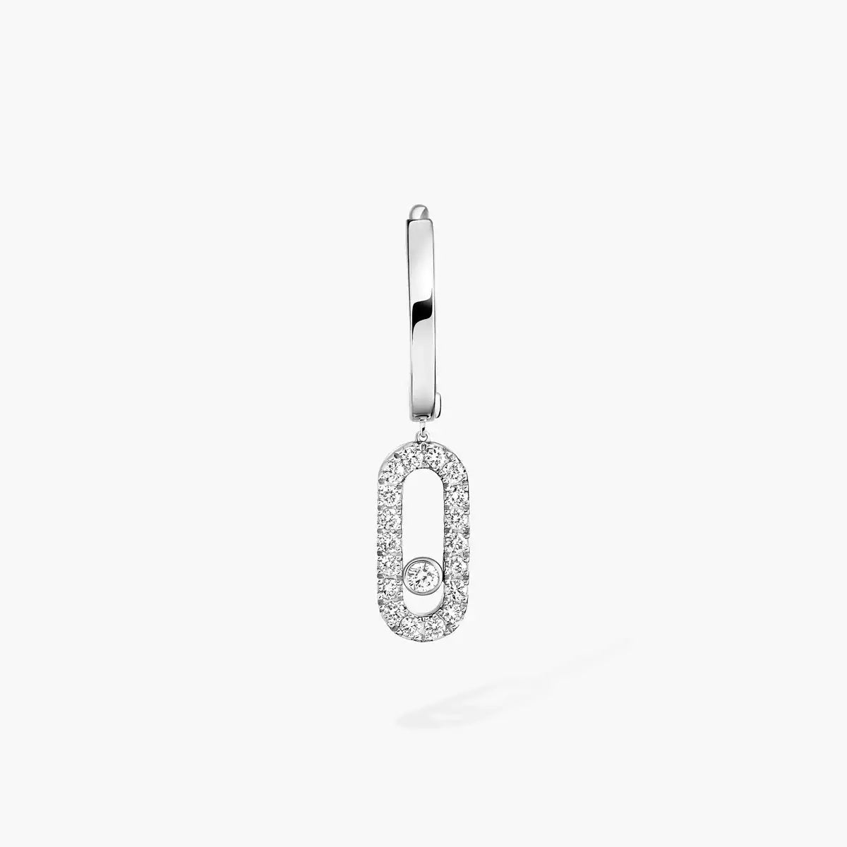 [LUXORA]Move Uno Single Diamond Hoop Earring
