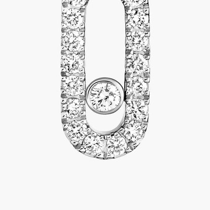 [LUXORA]Move Uno Single Diamond Hoop Earring