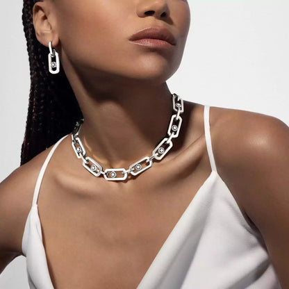 [LUXORA] So Move XL Diamond Hoop Earring