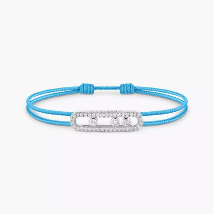 [LUXORA]Messika Care(s) pink cord pavé bracelet