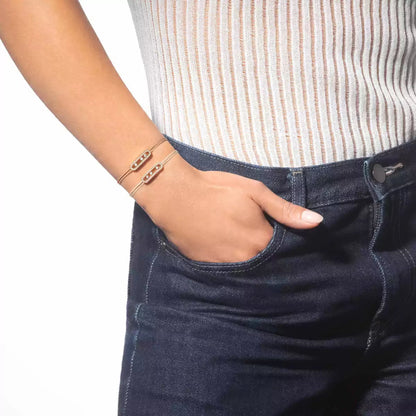 [LUXORA]Messika Care(s) pink cord pavé bracelet