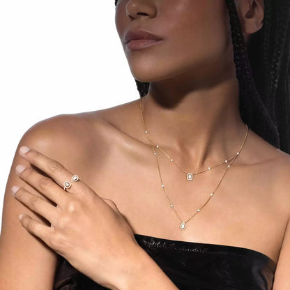 [LUXORA]Diamond Necklace My Twin 2 Rows