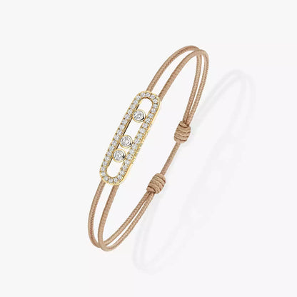 [LUXORA]Messika Care(s) pink cord pavé bracelet