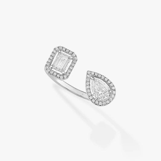 [LUXORA]MY TWIN TOI & MOI SILVER DIAMOND RING