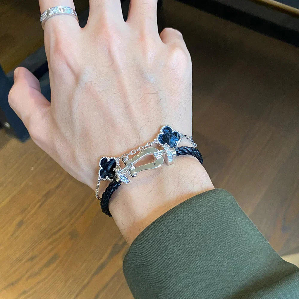 [LUXORA]CLOVER 5 MOTIF PIETERSITE BRACELET COLLECTION