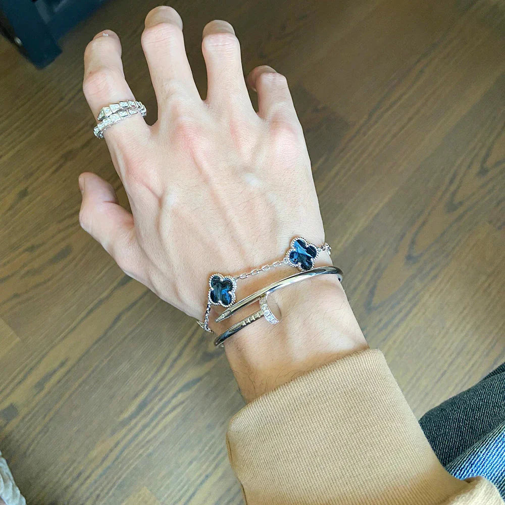 [LUXORA]CLOVER 5 MOTIF PIETERSITE BRACELET COLLECTION