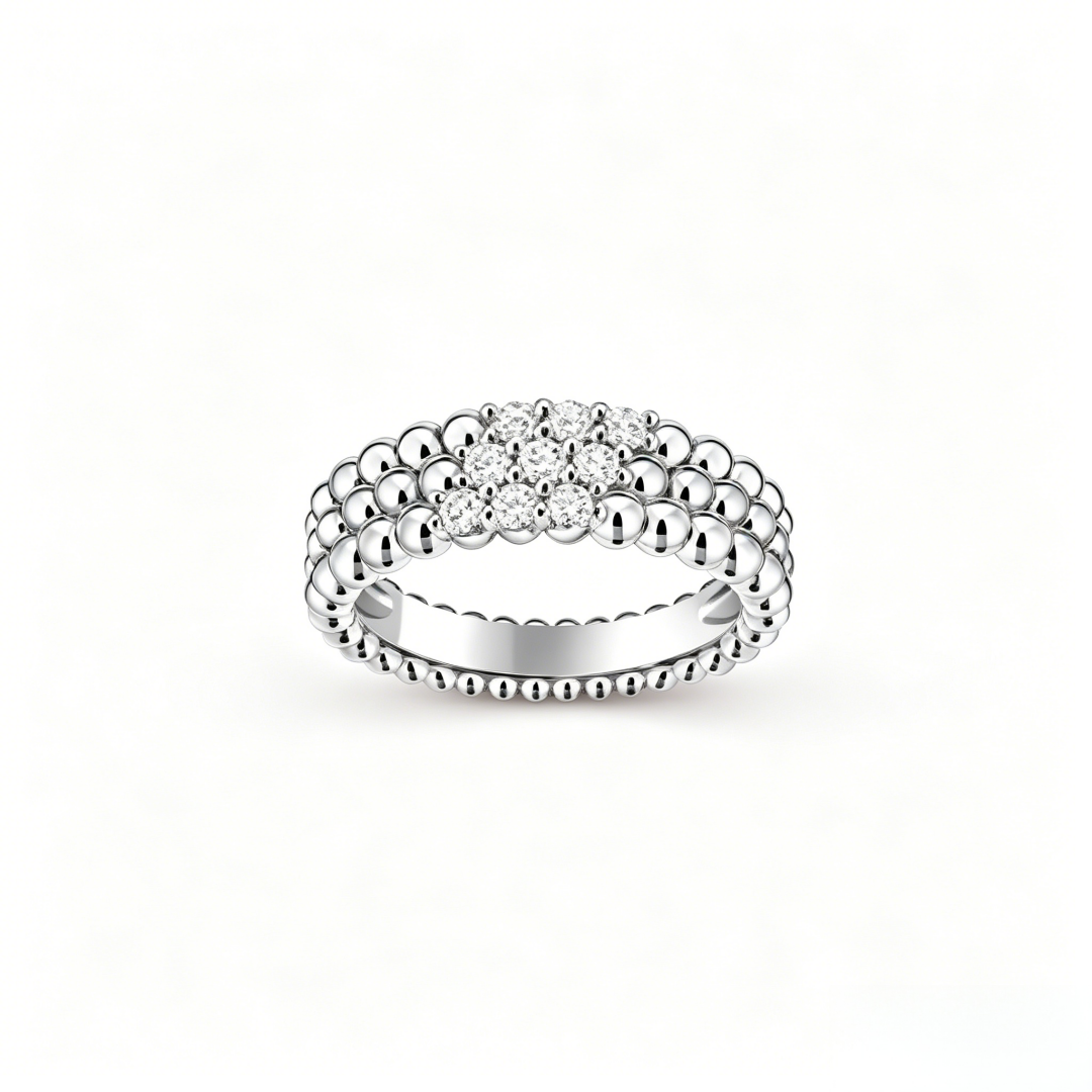 [LUXORA] THREE-ROW DIAMOND RING