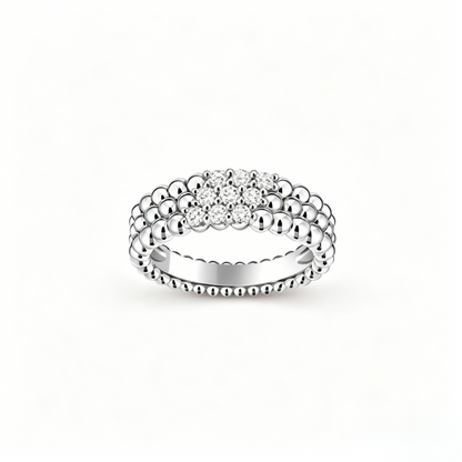 [LUXORA] THREE-ROW DIAMOND RING