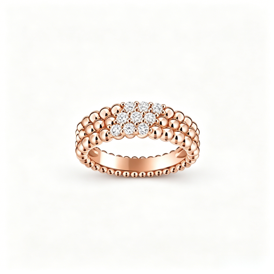 [LUXORA] THREE-ROW DIAMOND RING