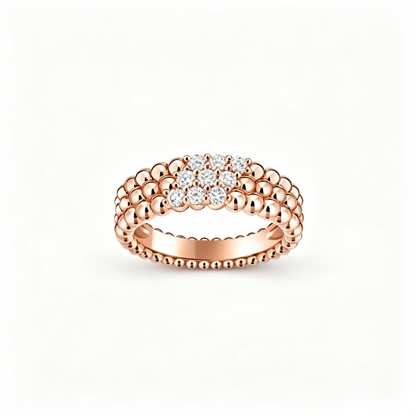 [LUXORA] THREE-ROW DIAMOND RING