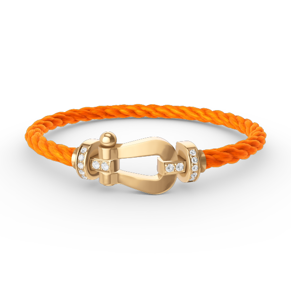 [LUXORA]FORCE LARGE HORSESHOE HALF DIAMOND BRACELET GOLD