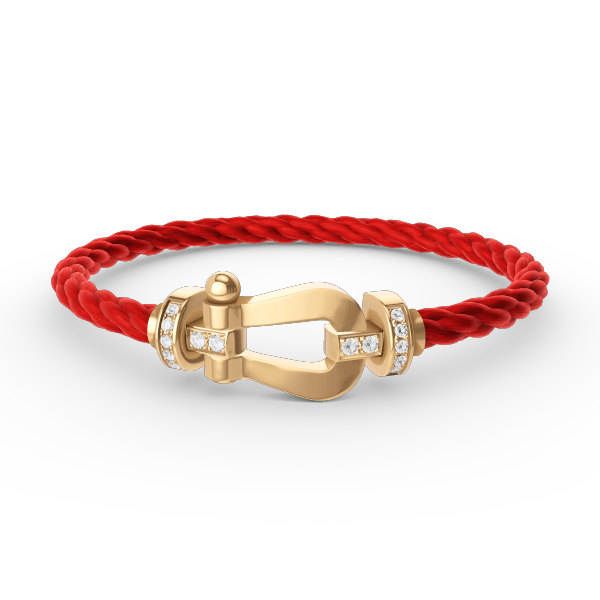 [LUXORA]FORCE LARGE HORSESHOE HALF DIAMOND BRACELET GOLD