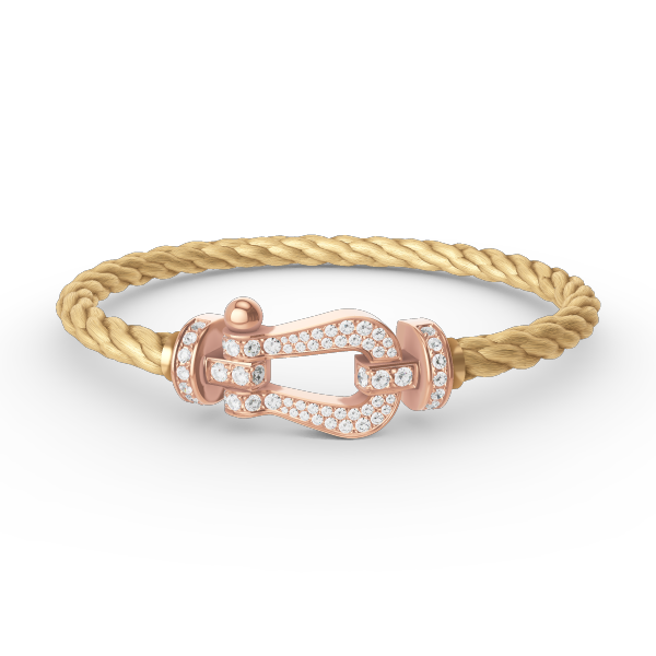 [LUXORA]FORCE LARGE HORSESHOE FULL DIAMOND BRACELET ROSE GOLD