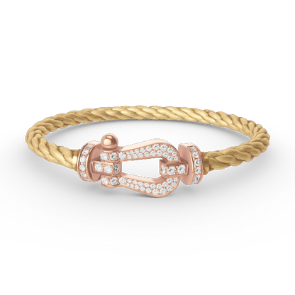 [LUXORA]FORCE LARGE HORSESHOE FULL DIAMOND BRACELET ROSE GOLD