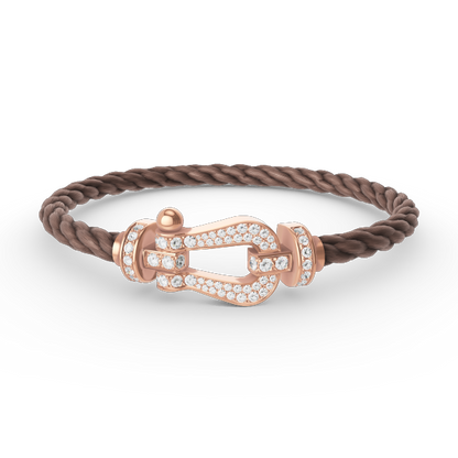 [LUXORA]FORCE LARGE HORSESHOE FULL DIAMOND BRACELET ROSE GOLD