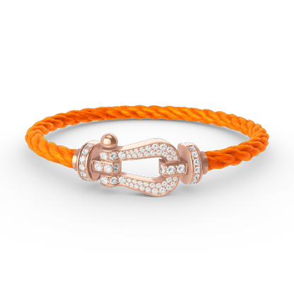 [LUXORA]FORCE LARGE HORSESHOE FULL DIAMOND BRACELET ROSE GOLD