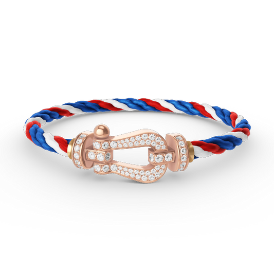 [LUXORA]FORCE LARGE HORSESHOE FULL DIAMOND BRACELET ROSE GOLD