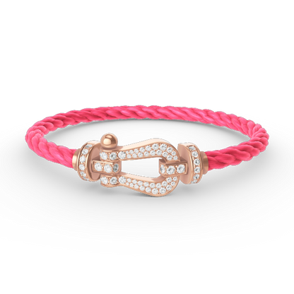 [LUXORA]FORCE LARGE HORSESHOE FULL DIAMOND BRACELET ROSE GOLD