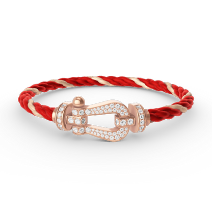 [LUXORA]FORCE LARGE HORSESHOE FULL DIAMOND BRACELET ROSE GOLD