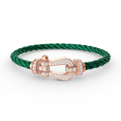 [LUXORA]FORCE LARGE HORSESHOE FULL DIAMOND BRACELET ROSE GOLD