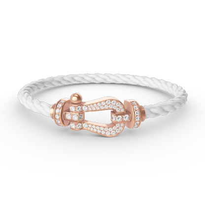 [LUXORA]FORCE LARGE HORSESHOE FULL DIAMOND BRACELET ROSE GOLD