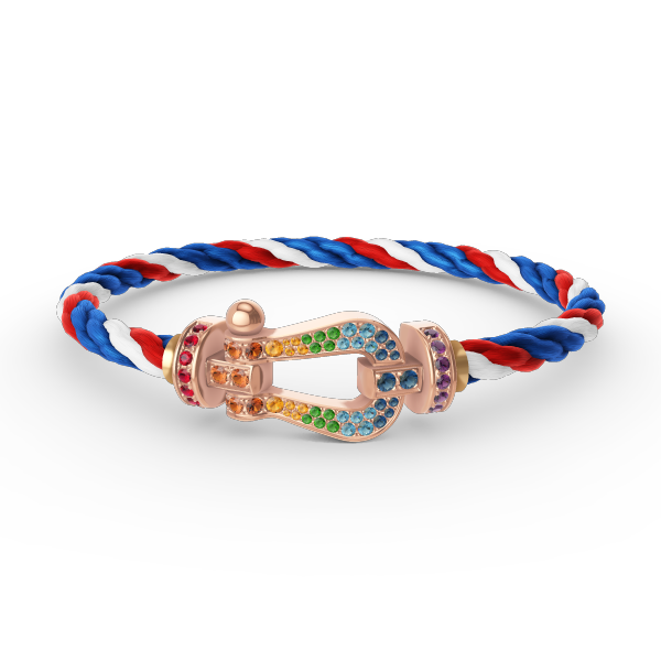 [LUXORA]FORCE LARGE HORSESHOE  COLORED DIAMOND BRACELET ROSE GOLD