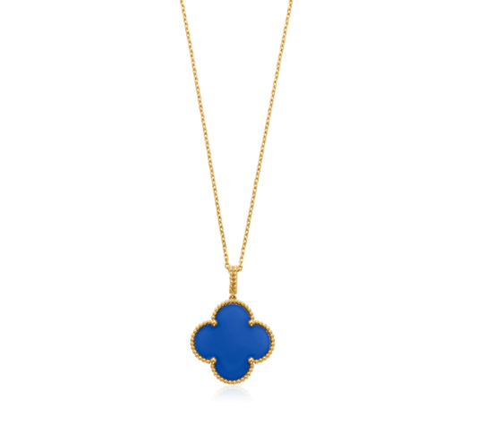 [LUXORA]CLOVER 25MM NECKLACE TURQUOISE ROSE GOLD