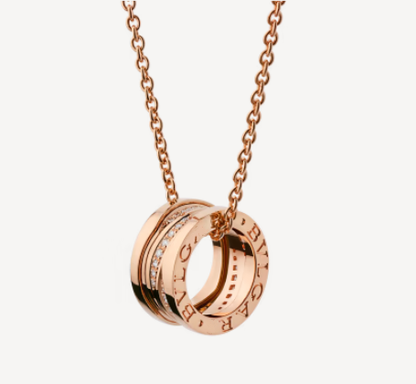 [LUXORA]ZERO 1 PINK GOLD DIAMOND NECKLACE