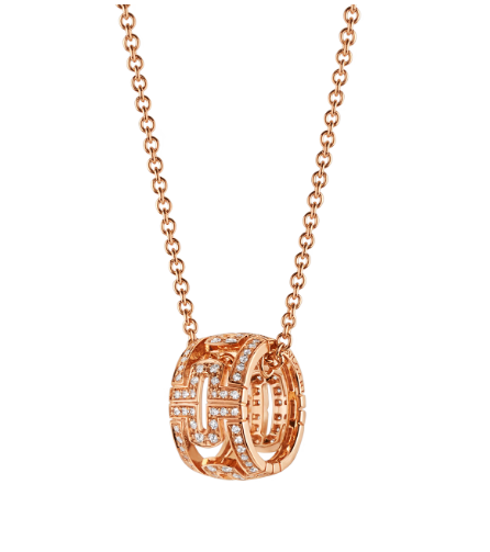 [LUXORA]PARENTESI NECKLACE PINK GOLD DIAMOND