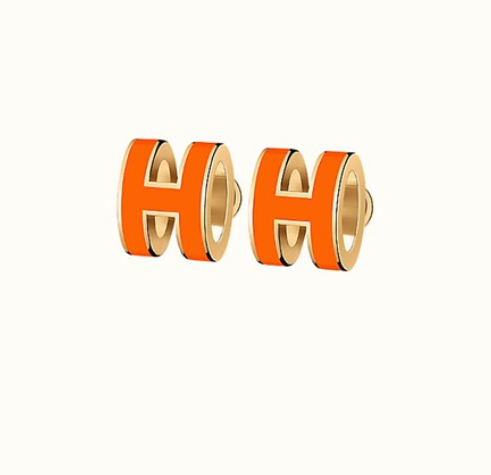 [LUXORA]MINI POP H EARRINGS ORANGE
