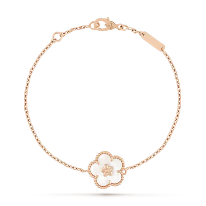 [LUXORA]LUCKY WHITE MOP PLUM BLOSSOM  BRACELET