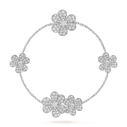 [LUXORA]FRIVOLE SILVER 5 FLOWERS BRACELET