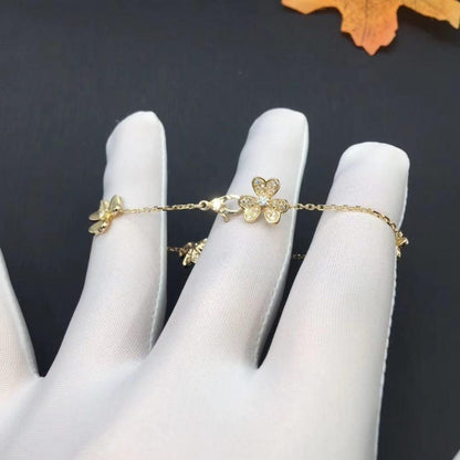 [LUXORA]FRIVOLE GOLD 5 FLOWERS BRACELET