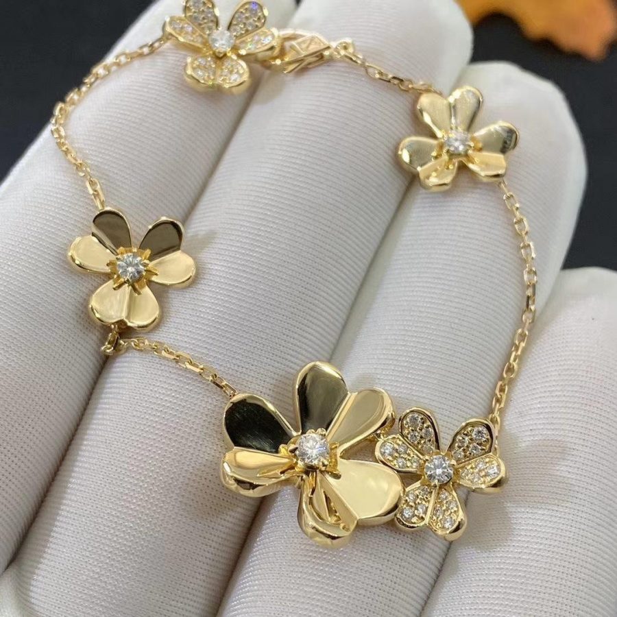 [LUXORA]FRIVOLE GOLD 5 FLOWERS BRACELET