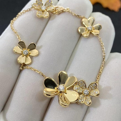 [LUXORA]FRIVOLE GOLD 5 FLOWERS BRACELET