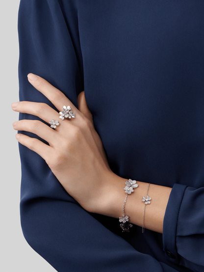 [LUXORA]FRIVOLE SILVER FLOWER DIAMOND BRACELET