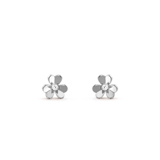 [LUXORA]FRIVOLE MINI SILVER FLOWER EARRINGS