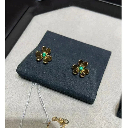 [LUXORA]FRIVOLE  FLOWER MALACHITE EARRINGS