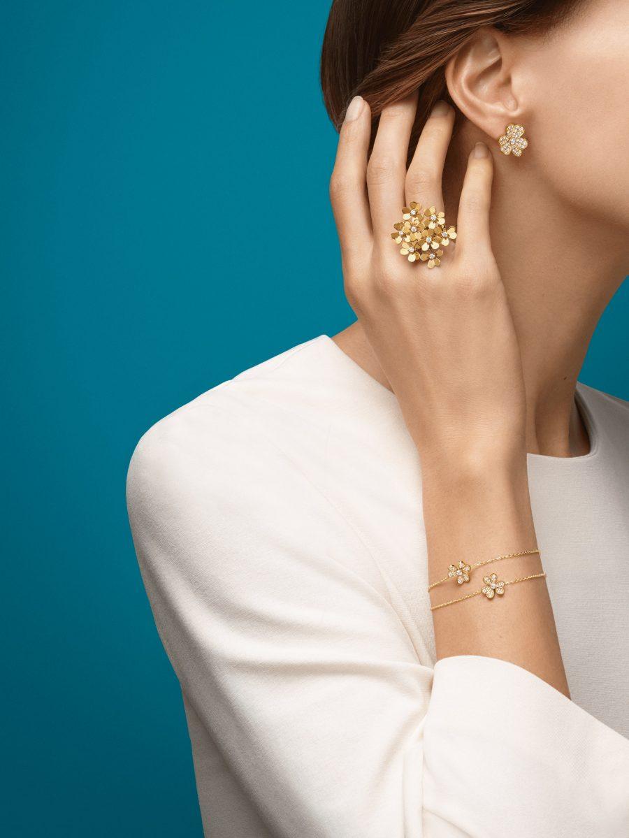 [LUXORA]FRIVOLE GOLD FLOWER DIAMOND EARRINGS