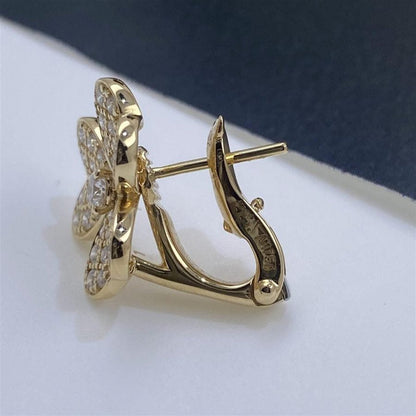 [LUXORA]FRIVOLE GOLD FLOWER DIAMOND EARRINGS