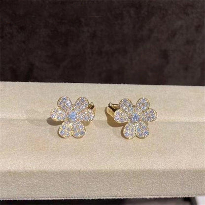 [LUXORA]FRIVOLE GOLD FLOWER DIAMOND EARRINGS