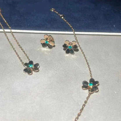 [LUXORA]FRIVOLE  FLOWER MALACHITE EARRINGS
