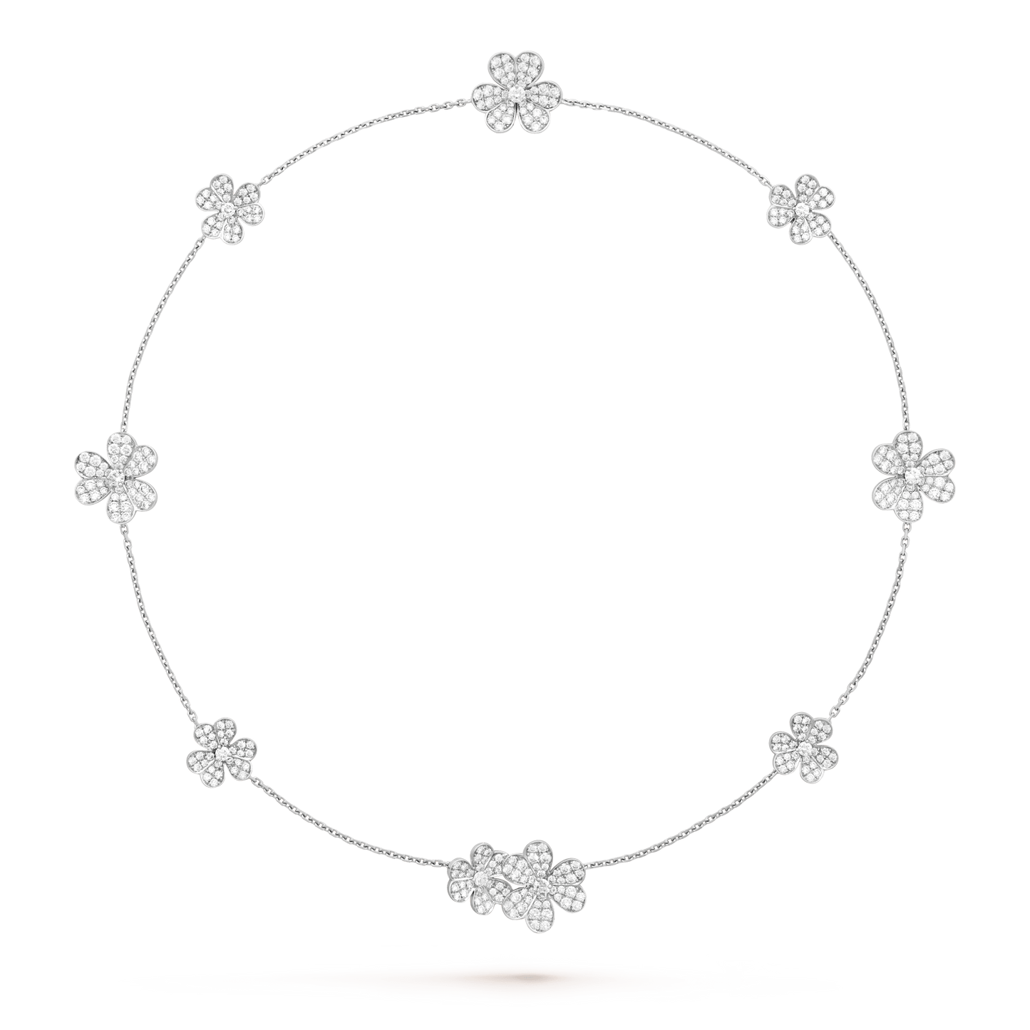 [LUXORA]FRIVOLE SILVER 9 FLOWERS NECKLACE