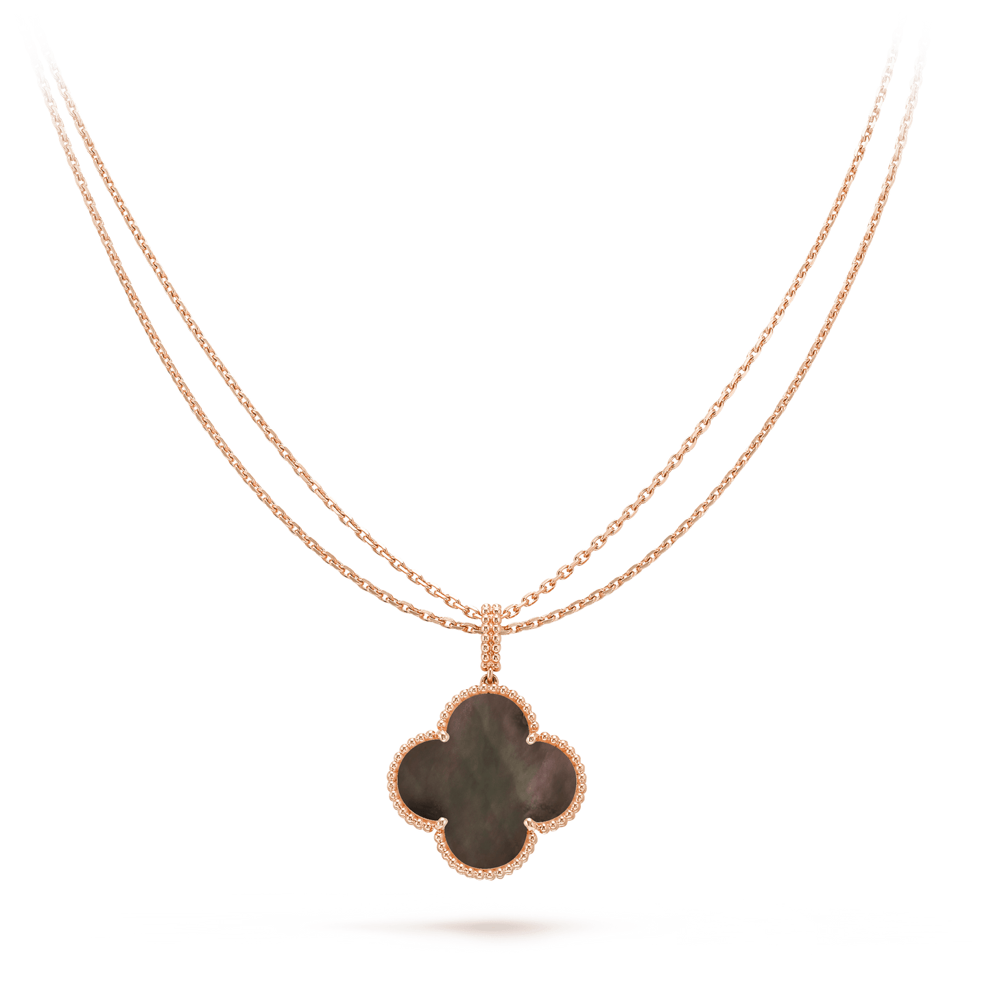 [LUXORA]CLOVER 25MM GOLD DARK MOP BIG CLOVER NECKLACE