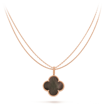 [LUXORA]CLOVER 25MM GOLD DARK MOP BIG CLOVER NECKLACE
