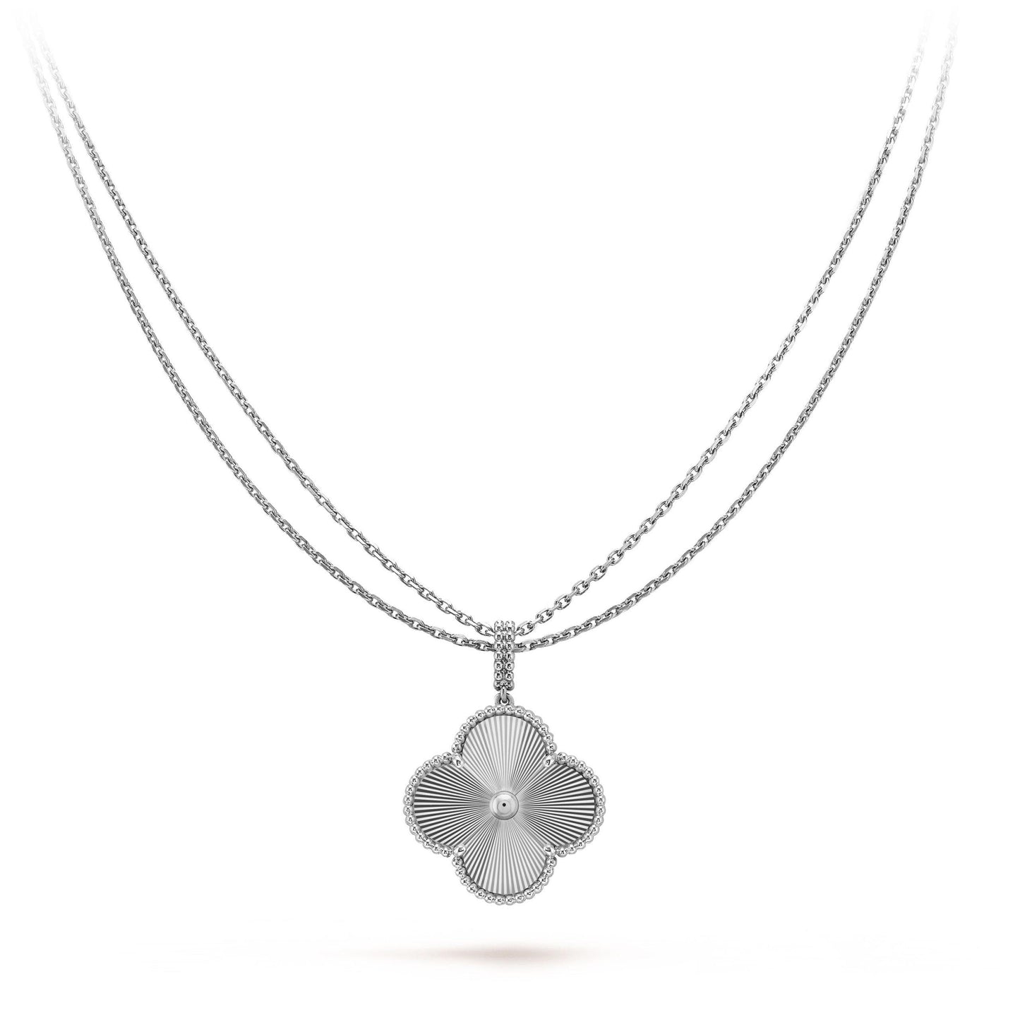 [LUXORA]CLOVER 25MM SILVER BIG CLOVER NECKLACE