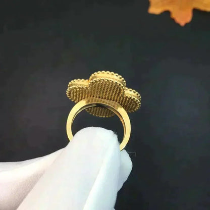 [LUXORA]CLOVER MALACHITE RING