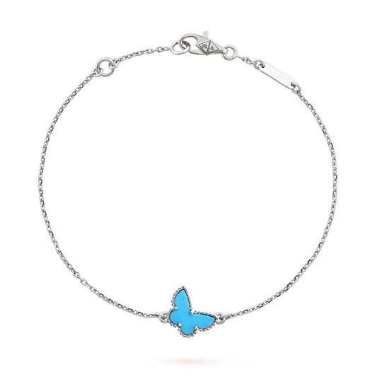 [LUXORA]BUTTERFLY TURQUOISE BUTTERFLY BRACELET SILVER