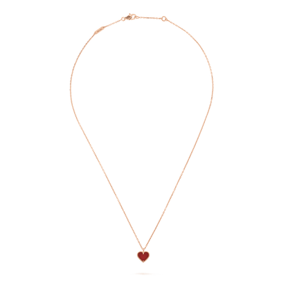 [LUXORA]SWEET CLOVER CARNELIAN HEART NECKLACE