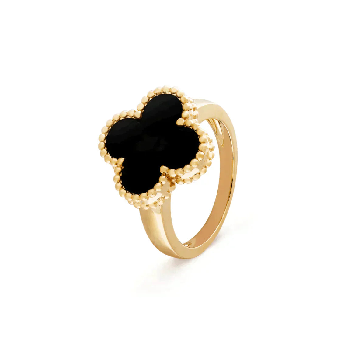 [LUXORA]CLOVER ONYX RING